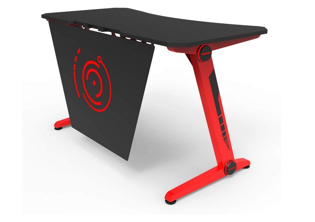 HFTEK Gamingtisch, Ergonomischer Gaming Schreibtisch mit Kabelmanagementsystem von HFTEK