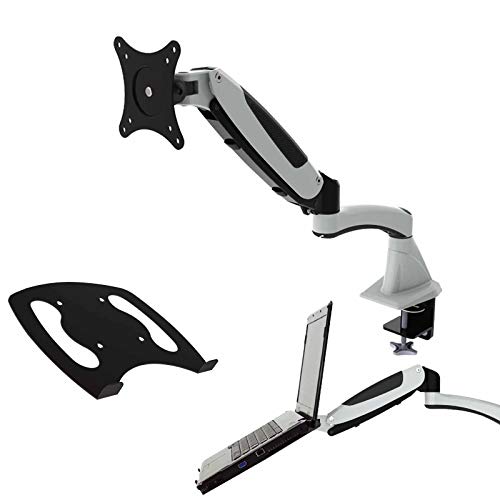 HFTEK Monitor Halter Tischhalterung für Bildschirme von 15 bis 27 Zoll mit VESA 75/100 + Halterung für Tablet/iPad/Laptop/Notebook - GM112FW + D10 von HFTEK
