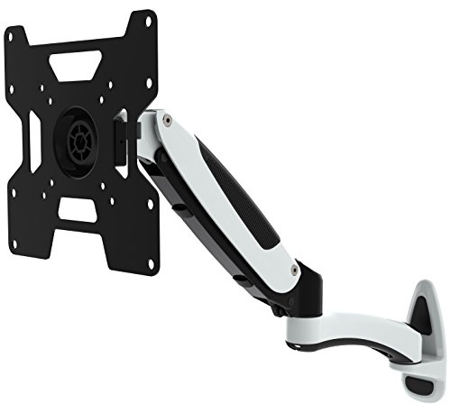 HFTEK Monitor Wand Halterung Halter Wandhalterung Stand Wall Mount Bracket für Bildschirme von 32-42 Zoll mit VESA 75/100 / 200 (GST202 - weiß) von HFTEK