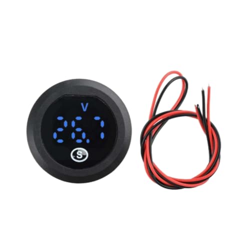 DC12-60V 2-Draht Mini-Rundvoltmeter Hochpräziser kreisförmiger digitaler Spannungsanzeiger Spannungstester for Autoboot von HFWRDVJCM