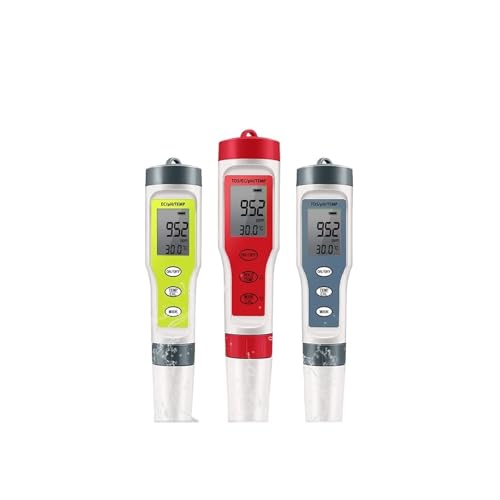 HFWRDVJCM 4-in-1-PH-Meter, PH/TDS/EC/Temperaturmessgerät, digitaler Wasserqualitätsmonitor, Tester for Pools, Trinkwasser, Aquarien(Gold) von HFWRDVJCM