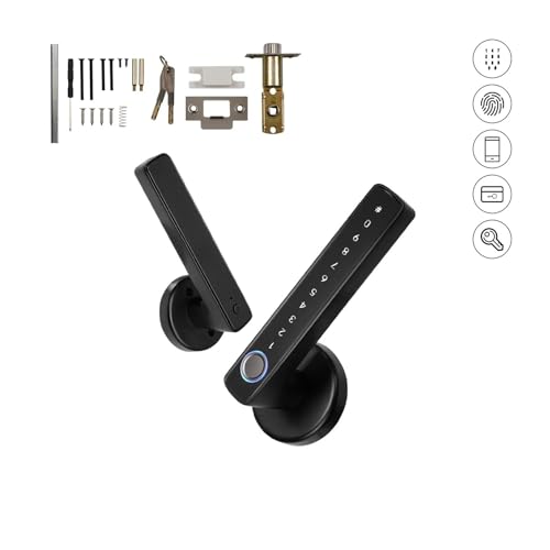HFWRDVJCM Bluetooth Smart Fingerabdruck Türgriffschloss Elektronisches Passwort APP Fernentriegelung Hotel Wohnung Büro Miethaus(Fingerprint Lock) von HFWRDVJCM