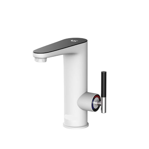 HFWRDVJCM Elektrischer Warmwasserbereiter 220 Küchenarmatur Tankless Geysire Wasserhahnheizung Heizhahn Durchlauferhitzer(White) von HFWRDVJCM