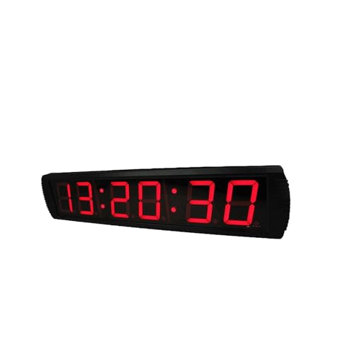HFWRDVJCM LED-Wanduhr aus Aluminiumlegierung for den Innenbereich, digitaler Countdown-Timer, HH MM SS, 4"(RBI6T-4Y-app) von HFWRDVJCM