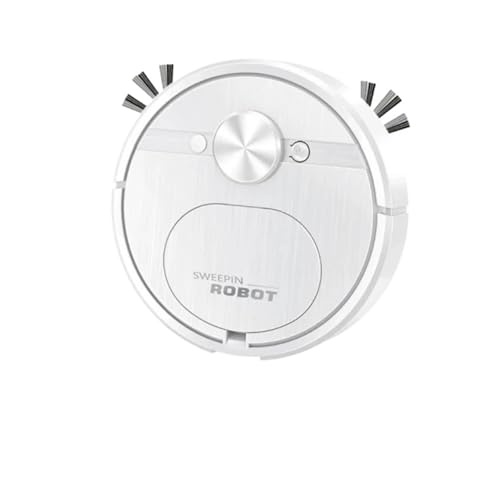 HFWRDVJCM Smart Kehrroboter 3 in 1 Staubsauger Automatischer Roboter 4000Pa Starke Saugkraft for Tierhaare Teppiche Fußböden Neu(White) von HFWRDVJCM