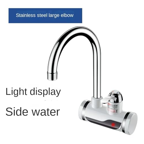 HFWRDVJCM Sofortiger Durchlauferhitzer, Mini-Elektro-Warmwasserbereiter, Wasserhahn, Küche, Sofortheizung, Durchlauferhitzer mit LED-Wasserhahn(Red) von HFWRDVJCM