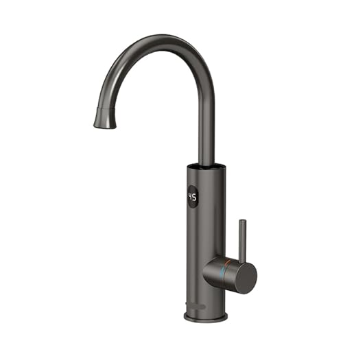 HFWRDVJCM Sofortiger Warmwasserhahn mit Universalauslauf 220 Durchlauferhitzer-Wasserhahn 2-in-1-Edelstahl-Heizhahn(Fixed-Grey) von HFWRDVJCM