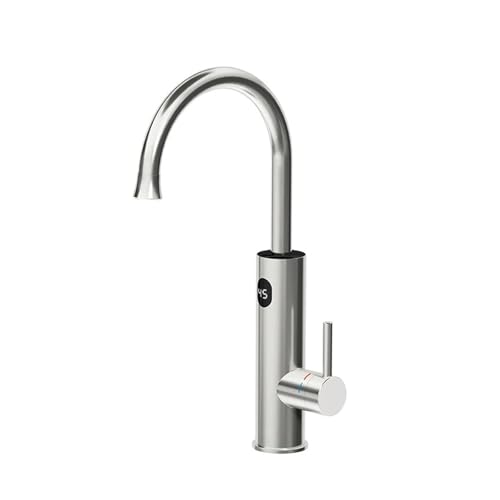 HFWRDVJCM Sofortiger Warmwasserhahn mit Universalauslauf 220 Durchlauferhitzer-Wasserhahn 2-in-1-Edelstahl-Heizhahn(Fixed-Silver) von HFWRDVJCM