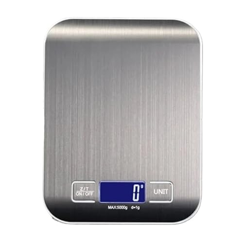 HFWRDVJCM für den Heim- und Bürogebrauch Digitale Küchenwaage mit USB-Ladefunktion, Edelstahl, hochpräzise Lebensmittelwaage for Kochen und Backen, 1 g bis 10 kg(White Bottom) von HFWRDVJCM