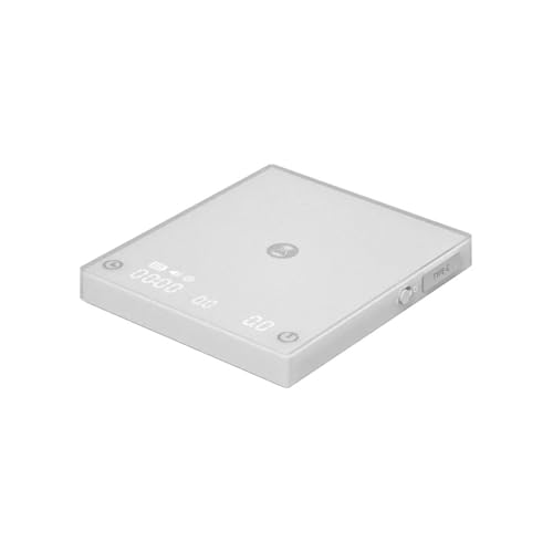 HFWRDVJCM für den Heim- und Bürogebrauch Mini Neue Espresso Kaffee Lebensmittel Küche Waage Mit Zeit USB Licht Gewicht Digital Waage(MINI White) von HFWRDVJCM