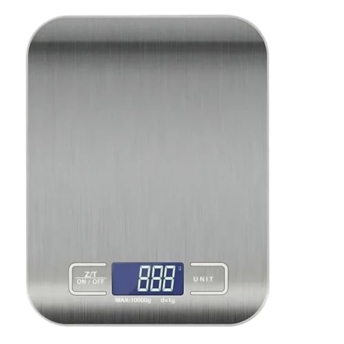 für den Heim- und Bürogebrauch 5 kg digitale Küchenwaage aus Edelstahl, präzise kleine Plattformwaage, Lebensmittel-/Kaffeewaage, digitale Waage for Kochen von Kaffee und Lebensmitteln(White 5kg 1g) von HFWRDVJCM