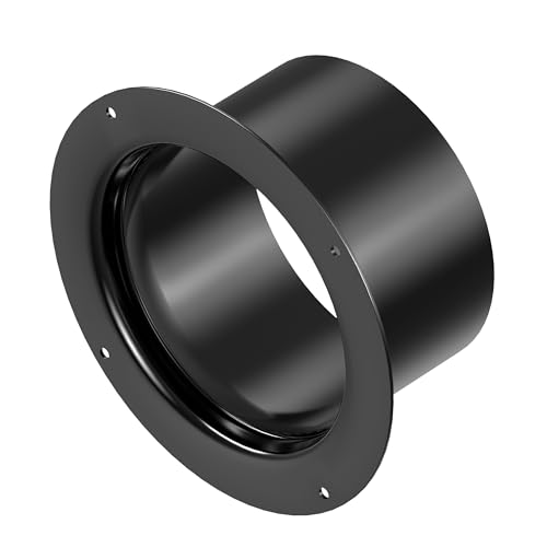 HG Power 100mm Kanalverbinder Flansch Kunststoff Wandflansch Verbinder Gerader Rohrflansch für Lüftungssysteme Kanalanschlüsse, Schwarz von HG Power