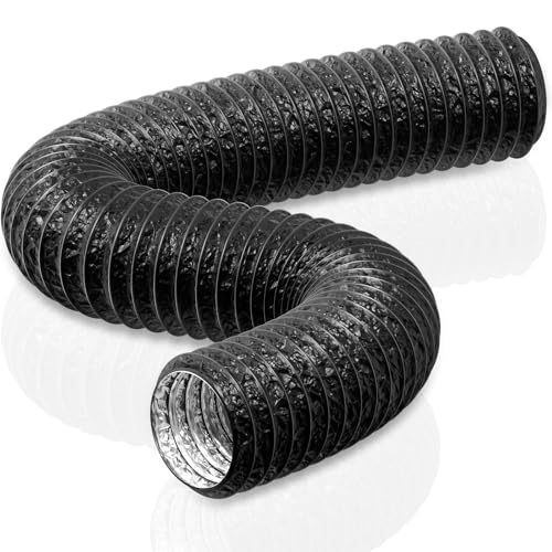 HG Power Abluftschlauch Ø100mm Länge 5m Flexibel PVC Alurohr Lüftungsschlauch Schallgedämmter Wärmeisolierung Alu Flex-Schlauch Abluftrohr für Abluftventi von HG Power