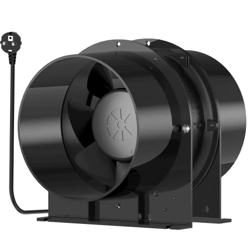 HG Power 150mm Axial Rohrventilator, Abluftventilator Leise 323m³/h Axiallüfter Kanalventilator Energiesparend Badlüfter Rohrlüfter für Küchen Badezimmer Garage Growzelt von HG Power