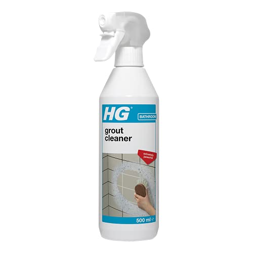 HG Fugenreiniger, gebrauchsfertiges Fliesenfugen-Reinigungsspray, entfernt hartnäckigen Schmutz und Flecken zwischen gefliesten Wänden und Böden (500 ml Spray) - 591050106 von HG