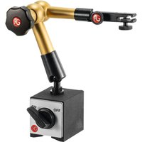 Hydraulisches Magnet-Messstativ (mit Fuß) mit mechanischer Feineinstellung am Uhrenhalter, Ausladung: 220 mm - HG von HG