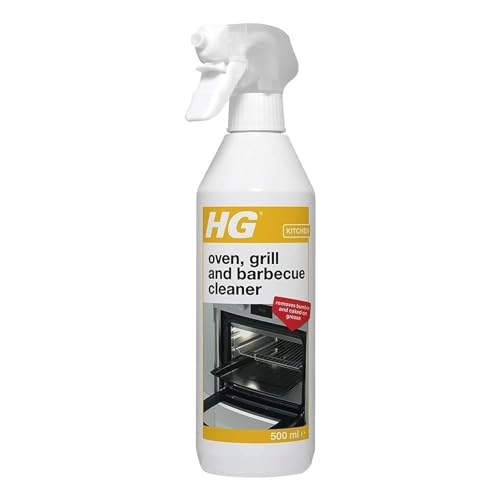 HG Reinigungsspray für Ofen, Grill und Grill, entfernt schnell eingebrannte Lebensmittel und eingebranntes Fett, für Küche & Außenbereich (500 ml) - 138050106 von HG