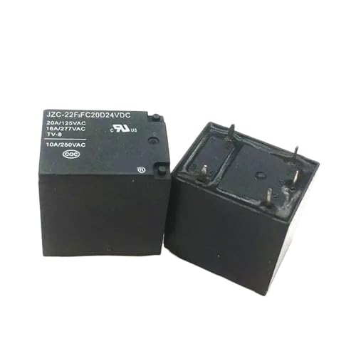 10 Stück 875B-1CC-C-24VDC Leistungsrelais 17A 250VAC 24VDC 5 Pins, entspricht HM810-024-1ZST. JZC-22F3SC20D24VDC 10 Stück 875B-1CC-C-24VDC Leistungsrelais 17A 250VAC 24VDC 5 Pins, entspricht HM810-024-1ZST. JZC-22F3SC20D24VDC von HGADAWTEL