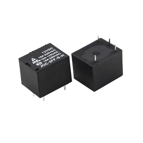 5 STÜCKE Relais 12 V 4/5 Pins T73 Kleine Schließer Schwarz Elektromagnetische 10A JQC-3FF-SH/Z(4 Pin H,5PCS 5V) von HGADAWTEL