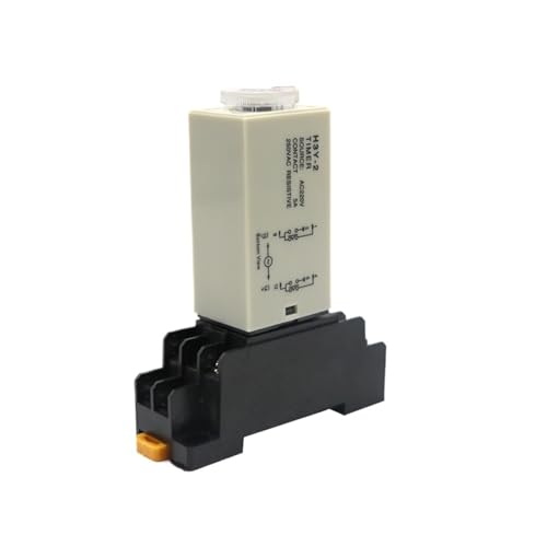 Verzögerungstimer H3Y-2 AC110V AC220V AC380V Mit Basissockel Einschaltverzögerung Drehknopf DPDT 0-60 Min Timer Timing Zeitrelais(Voltage AC 220V,0-30 Seconds) von HGADAWTEL