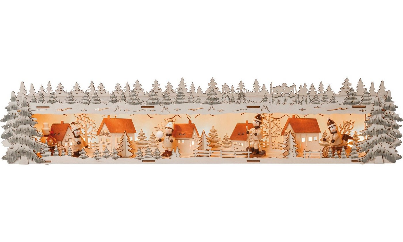 HGD Holz-Glas-Design Lichterbogen Beleuchteter Sockel-LED ''Winterkinder'' von HGD Holz-Glas-Design