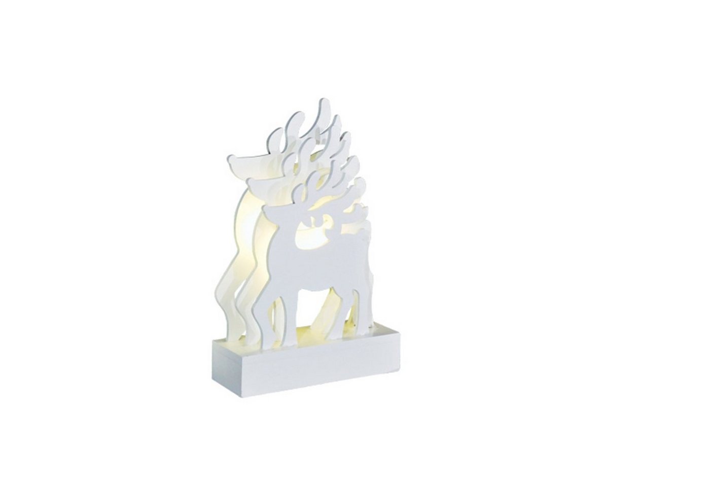 HGD Holz-Glas-Design Weihnachtsfigur 3D Leuchtdeko Hirsch (Stück, 1 St., 1 Weihnachtsdeko), Leuchtdeko von HGD Holz-Glas-Design