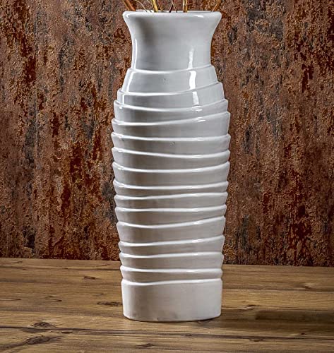 HGD Deko-Bodenvase für Trockengestecke, Grau, XL, CS93-1008 von HGD