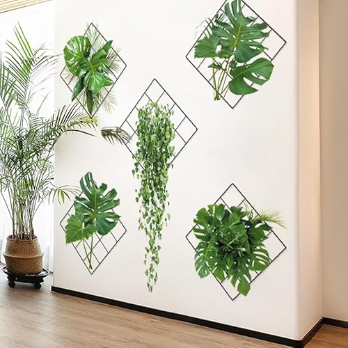 HGDESIGN® Wandtattoo Wandaufkleber Grüne Blätter Pflanzen Blume Ranke Efeu Rebe Wandsticker Wanddeko für Wohnzimmer Schlafzimmer Flur Küche Leiste (C) von HGDESIGN