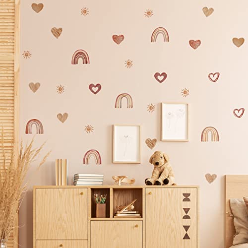 HGDESIGN® Wandtattoo Wandaufkleber Wandsticker Große Regenbogen Einhorn Schmetterling Wolke Kinderzimmer Babyzimmer Kind Baby Mädchen Wandsticker Wandbild Wanddeko Selbstklebend (Variante C) von HGDESIGN