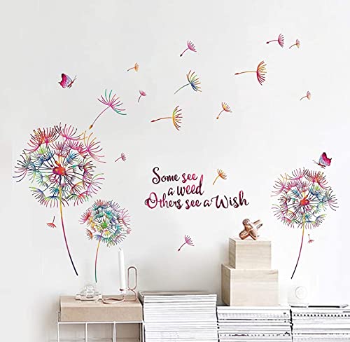 HGDESIGN® Wandtattoo Wandaufkleber Wandsticker Löwenzahn Pusteblume Wohnzimmer Schlafzimmer Kinderzimmer Wanddeko Home dekor Selbstklebend von HGDESIGN