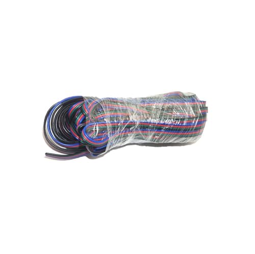 2-5Pin Spiral Cable For Light Tape 22AWG Outdoor Solar Sheathed Multicolor Multi Length(4pin black,50 meters) von HGDNNDEOP
