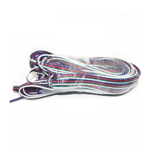 2-5Pin Spiral Cable For Light Tape 22AWG Outdoor Solar Sheathed Multicolor Multi Length(4pin white,1 Meter) von HGDNNDEOP