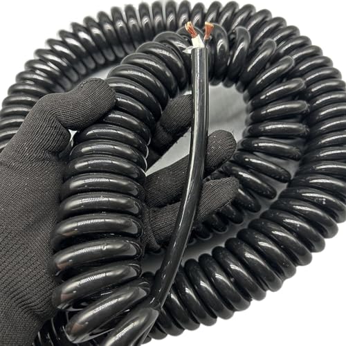 Spiral Electric Cable 2 Core 2.5mm2 Multiple Sizes(Stretch 18 Meter) von HGDNNDEOP