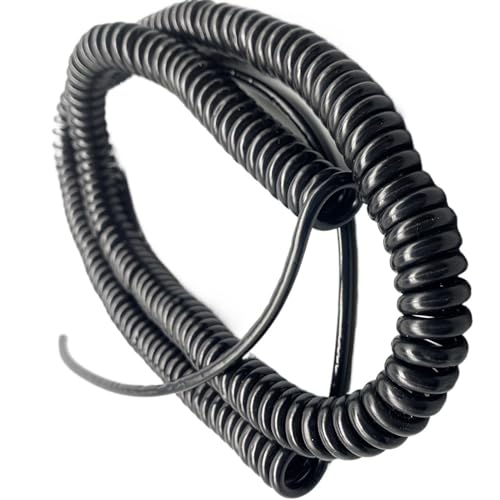 Spiral-Verlängerungskabel, 2 Adern, 0,2 mm², reines Kupfer, dehnbar, 1,25–3,75 Meter(Stretch 3.75 Meters) von HGDNNDEOP