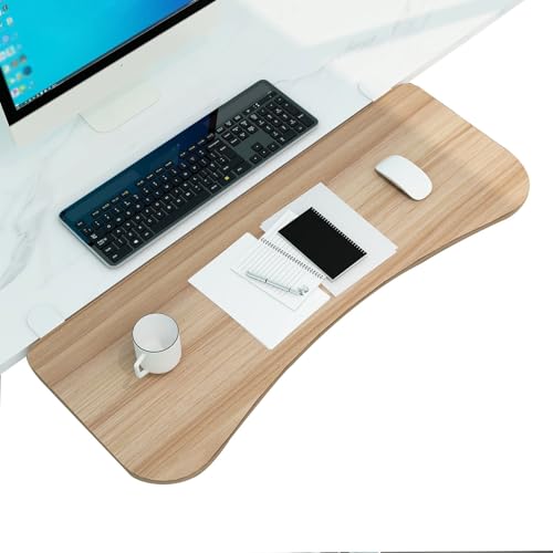 Tastatur-Klemmschienen-Set, Tastaturhalterung, faltbare Tastaturablage, Schreibtischverlängerung mit ergonomischer Armlehne und Verlängerungsarmstütze for Tippen am Computertisch, natürlich(Parent) von HGDNNDEOP