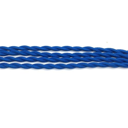 Textile Braided Electrical Cord 2x0.75mm Multicolor 1-30 Meters(Blu,12 meter) von HGDNNDEOP