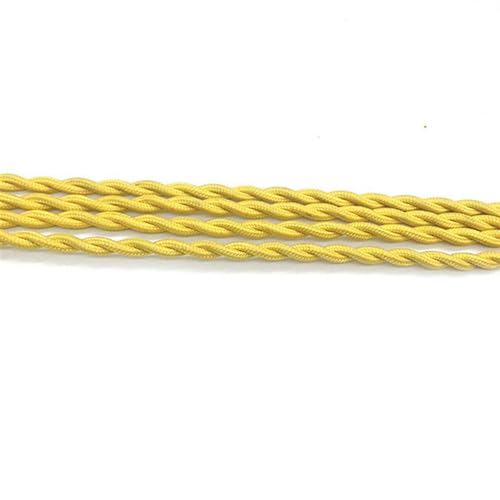 Textile Braided Electrical Cord 2x0.75mm Multicolor 1-30 Meters(Giallo,10 meters) von HGDNNDEOP
