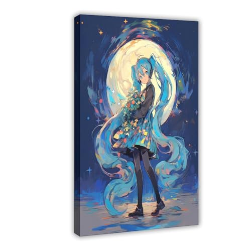 HGEIK Anime-Poster, Motiv: Mädchen Hatsune Miku, 19, Leinwandposter, Wandkunst, Dekordruck, Bild Gemälde für Wohnzimmer, Schlafzimmer, Dekoration, 20 x 30 cm HGEIK Anime-Poster, Motiv: Mädchen Hatsune Miku, 19, Leinwandposter, Wandkunst, Dekordruck, Bild Gemälde für Wohnzimmer, Schlafzimmer, Dekoration, 20 x 30 cm von HGEIK