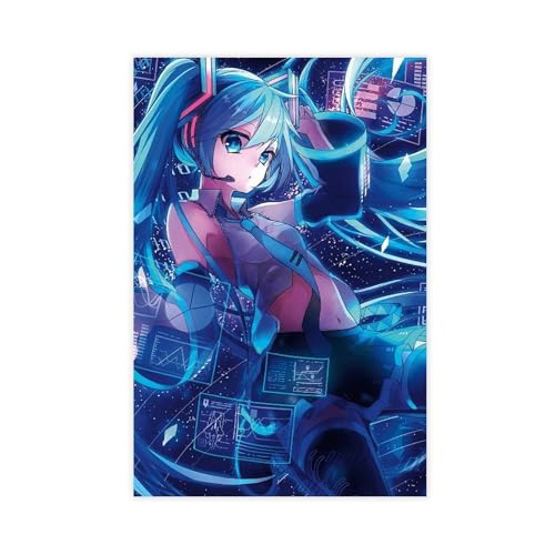 HGEIK Anime-Poster, Motiv: Mädchen Hatsune Miku, 7 Stück, Leinwand-Poster, Wandkunst, Dekor, Bild, Gemälde für Wohnzimmer, Schlafzimmer, Dekoration, 30 x 45 cm HGEIK Anime-Poster, Motiv: Mädchen Hatsune Miku, 7 Stück, Leinwand-Poster, Wandkunst, Dekor, Bild, Gemälde für Wohnzimmer, Schlafzimmer, Dekoration, 30 x 45 cm von HGEIK