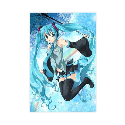 HGEIK Anime-Poster, Motiv: Mädchen Hatsune Miku, 9 Stück, Leinwand-Poster, Wandkunst, Dekor, Bild, Gemälde für Wohnzimmer, Schlafzimmer, Dekoration, 30 x 45 cm HGEIK Anime-Poster, Motiv: Mädchen Hatsune Miku, 9 Stück, Leinwand-Poster, Wandkunst, Dekor, Bild, Gemälde für Wohnzimmer, Schlafzimmer, Dekoration, 30 x 45 cm von HGEIK
