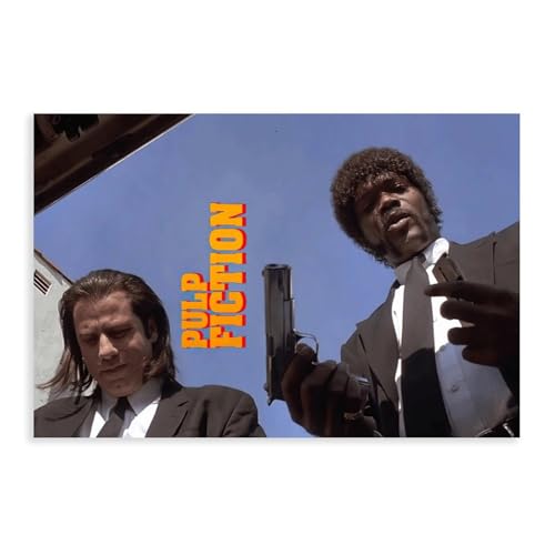 HGEIK Klassisches Filmposter Pulp Fiction (13) Leinwandposter, Wandkunst, Dekordruck, Bild Gemälde für Wohnzimmer, Schlafzimmer, Dekoration, 60 x 90 cm von HGEIK