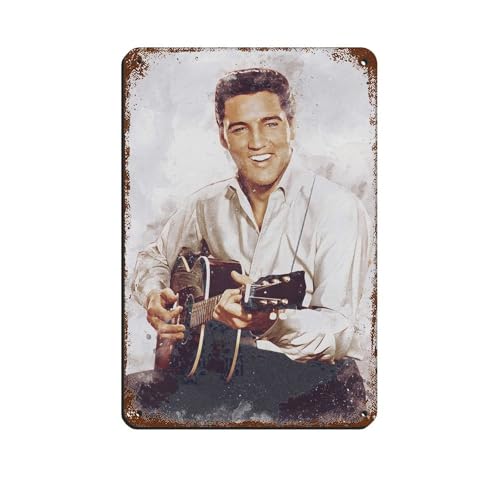 HGEIK Rocksänger Elvis Presley Poster (4) Blechschild, Vintage, Metall, Pub, Club, Café, Bar, Zuhause, Wandkunst, Dekoration, Poster, Retro, 20 x 30 cm von HGEIK