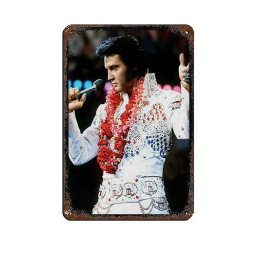 HGEIK Rocksänger Elvis Presley Poster (5) Retro-Poster, Metall-Blechschild, schicke Kunst, Retro, Eisenmalerei, Bar, Menschen, Höhle, Café, Familie, Garage, Poster, Wanddekoration, 20 x 30 cm von HGEIK