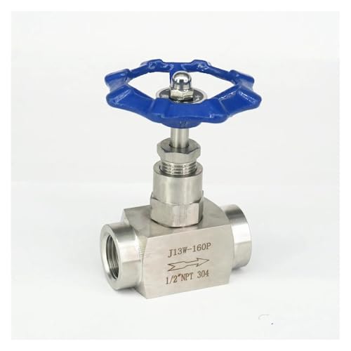 1/2" NPT Female Needle Valve Flow Control 304 Stainless Steel With Blue Handle 2285 PSI von HGETJOHXEM