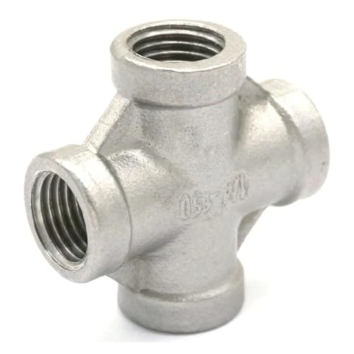 1/4" BSP Female 304 Stainless Steel Cross 4 Way Connector Pipe Fitting water oil air von HGETJOHXEM