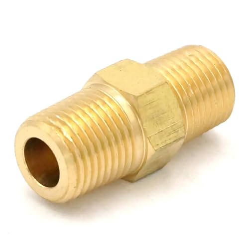 1/8" BSPT x 1/8" NPT Male Hex Nipple Reducer Brass Pipe Fitting Connector Adapter Water Gas Oil Fuel 1/8" BSPT x 1/8" NPT Male Hex Nipple Reducer Brass Pipe Fitting Connector Adapter Water Gas Oil Fuel von HGETJOHXEM