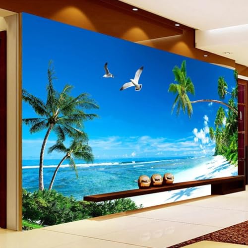 HGFHGD Wandbild 3D Wohnzimmer Dekoration Tapete Blauer Himmel Strand Kokospalme Innenwandkunst PVC selbstklebende Aufkleber Malerei HGFHGD Wandbild 3D Wohnzimmer Dekoration Tapete Blauer Himmel Strand Kokospalme Innenwandkunst PVC selbstklebende Aufkleber Malerei von HGFHGD
