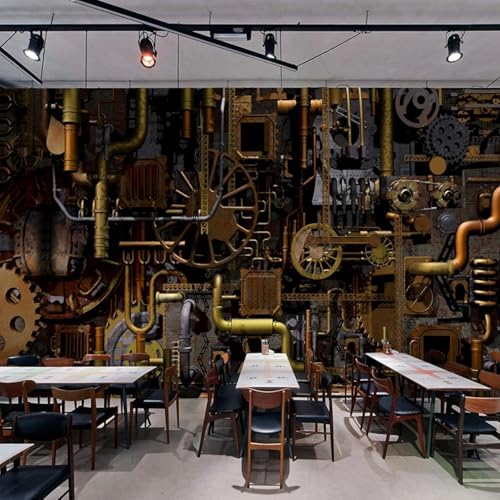 HGFHGD Wandbild 3D Wohnzimmer Dekoration Tapete Retro Industriestil Café Bar Innenwandkunst PVC selbstklebende Aufkleber Malerei HGFHGD Wandbild 3D Wohnzimmer Dekoration Tapete Retro Industriestil Café Bar Innenwandkunst PVC selbstklebende Aufkleber Malerei von HGFHGD
