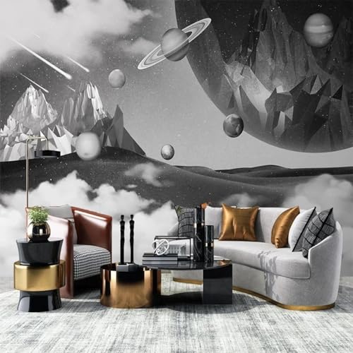 HGFHGD Wandbild 3D Wohnzimmer Dekoration Tapete Schwarz-Weiß-Planeten-Sternensystem Innenwandkunst PVC selbstklebende Aufkleber Malerei HGFHGD Wandbild 3D Wohnzimmer Dekoration Tapete Schwarz-Weiß-Planeten-Sternensystem Innenwandkunst PVC selbstklebende Aufkleber Malerei von HGFHGD