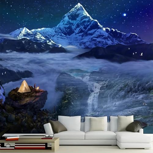 HGFHGD Wandbild 3D Wohnzimmer Dekoration Tapete Sternenhimmel Schnee Berg Wasserfall Innenwandkunst PVC selbstklebende Aufkleber Malerei HGFHGD Wandbild 3D Wohnzimmer Dekoration Tapete Sternenhimmel Schnee Berg Wasserfall Innenwandkunst PVC selbstklebende Aufkleber Malerei von HGFHGD